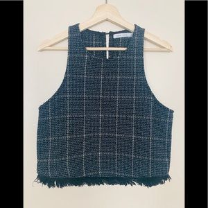 Bishop & Young Plaid Crop Tank